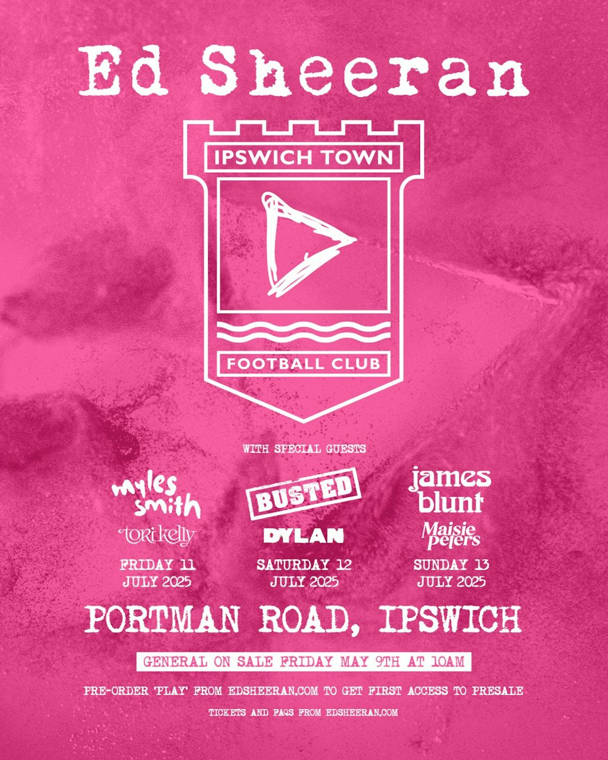 Ed Sheeran at Portman Road